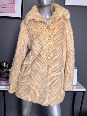 Neiman Marcus Vintage Mink Fur Chevron Coat